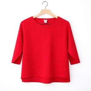 Chico's Vibrant Red 3/4 Sleeve Top (109)